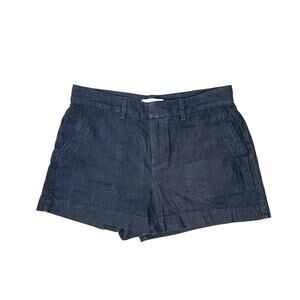 LOFT Women's Mid Rise Dark Wash Denim Shorts Size 27